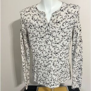 Lucky Brand Womens Floral Thermal Henley Size Small